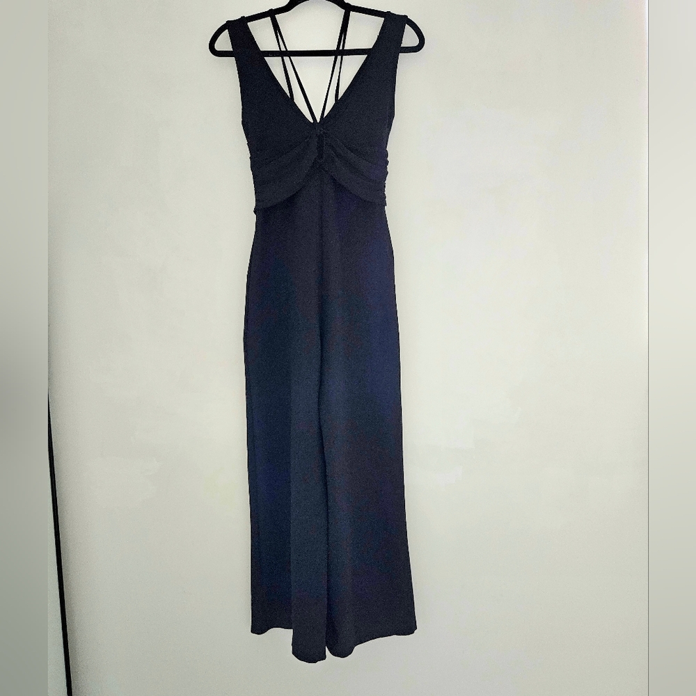 Cushnie Et Ochs × Carbone 38 Black Wide Leg Wrapped Waist Cut Out Jumpsuit - Picture 2 of 15